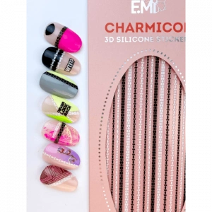 Charmicon 3D Silicone Stickers «Цепи №7» черные/белые
