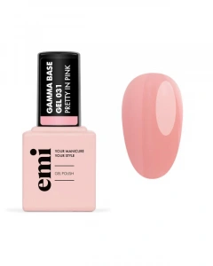 E.MiLac Gamma Base Gel №031 Pretty in pink, 15 мл