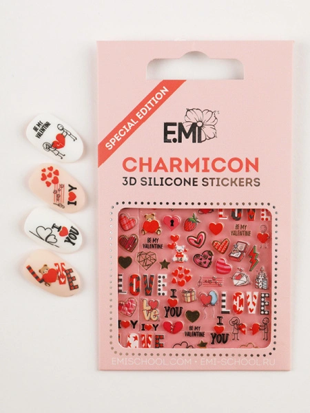 Charmicon 3D Silicone Stickers Любовь