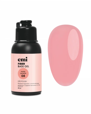 E.MiLac Fiber Base Gel Pastel Salmon №8, 50 мл