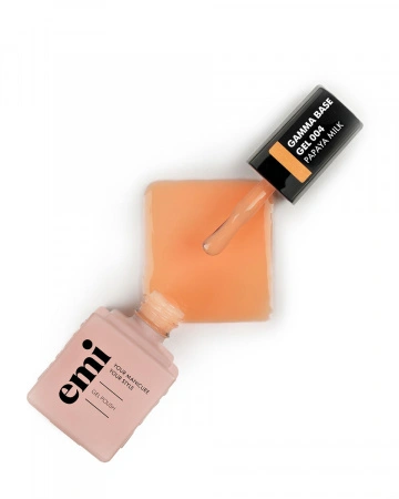 E.MiLac Gamma Base Gel №004 Papaya milk, 9 мл
