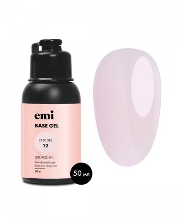 E.MiLac Base Gel Светло-кремовый №12, 50 мл.