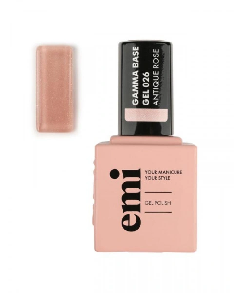 E.MiLac Gamma Base Gel №026 Antique rose, 15 мл