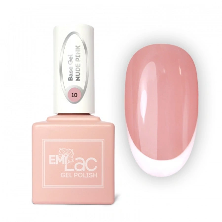 E.MiLac Base Gel Нюдово-розовый №10, 15 мл.