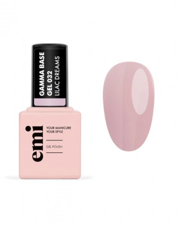 E.MiLac Gamma Base Gel №032 Lilac dreams, 15 мл