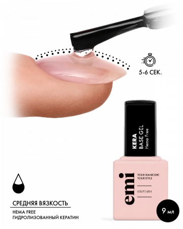 E.MiLac Kera Base gel, 9 мл.